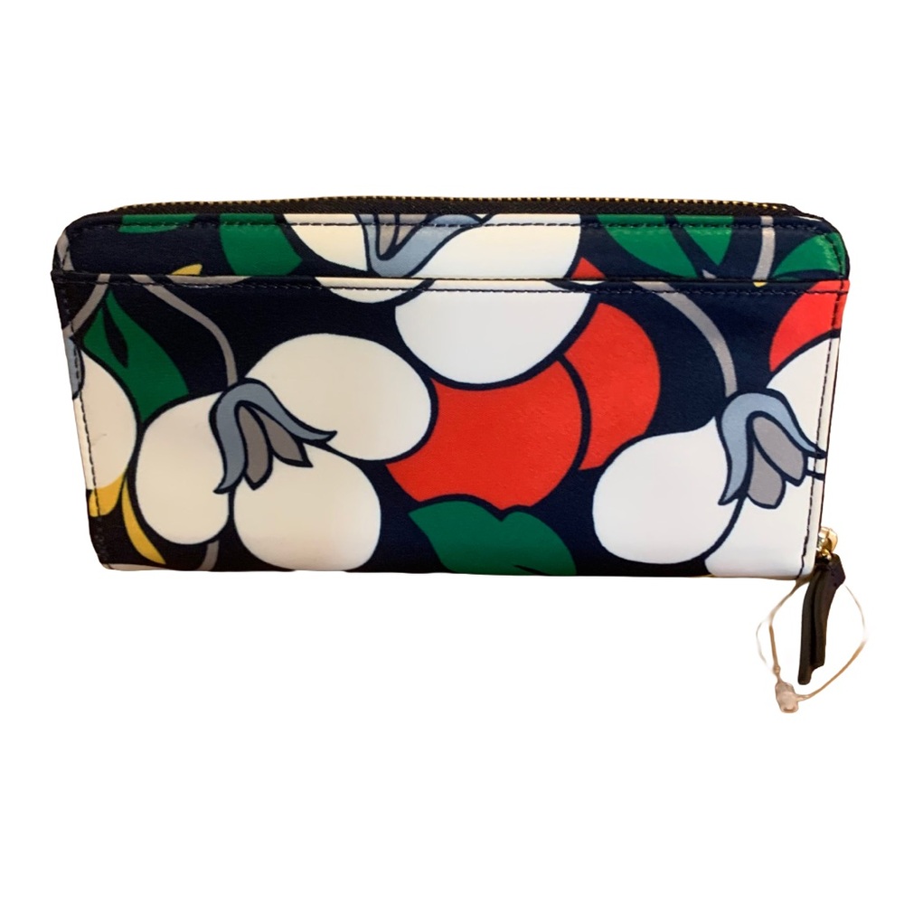 KATE SPADE "DAWN BREEZY" MULTI COLOR FLORAL LARGE CONTINENTAL WALLET - Picture 3 of 13